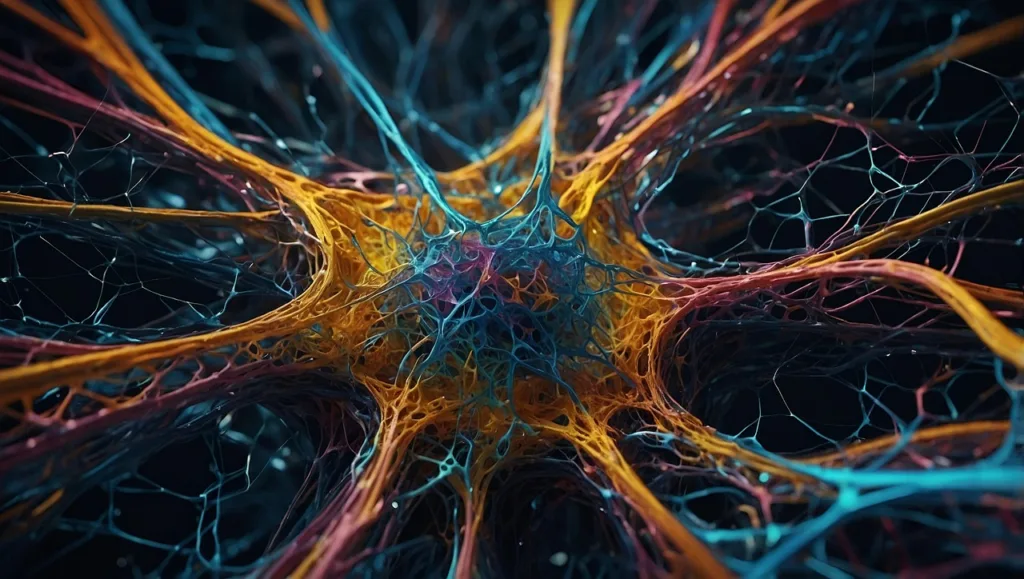 arte gerada por IA de um neurônio.