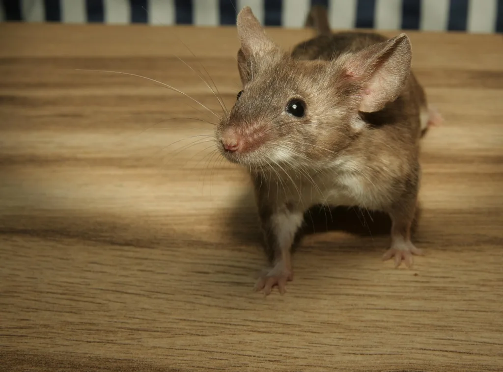 rato em refugio dentro de uma residencia.