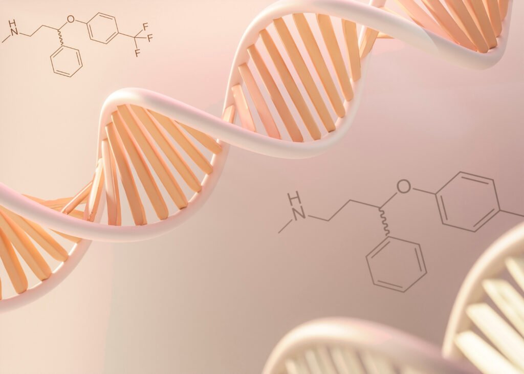 ilustração de uma cadeia de DNA