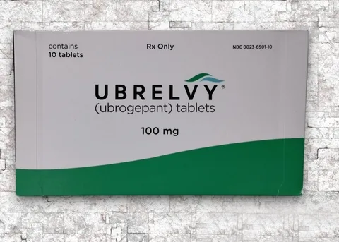 caixa do medicamento ubrelvy de 100mg