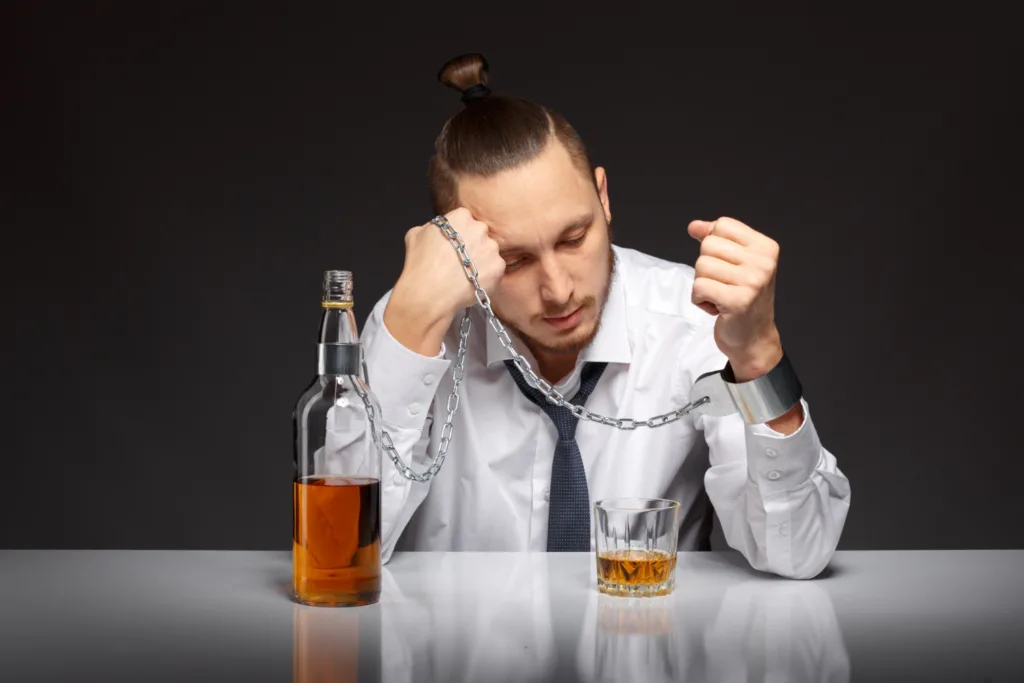 homem viciado em alcool.