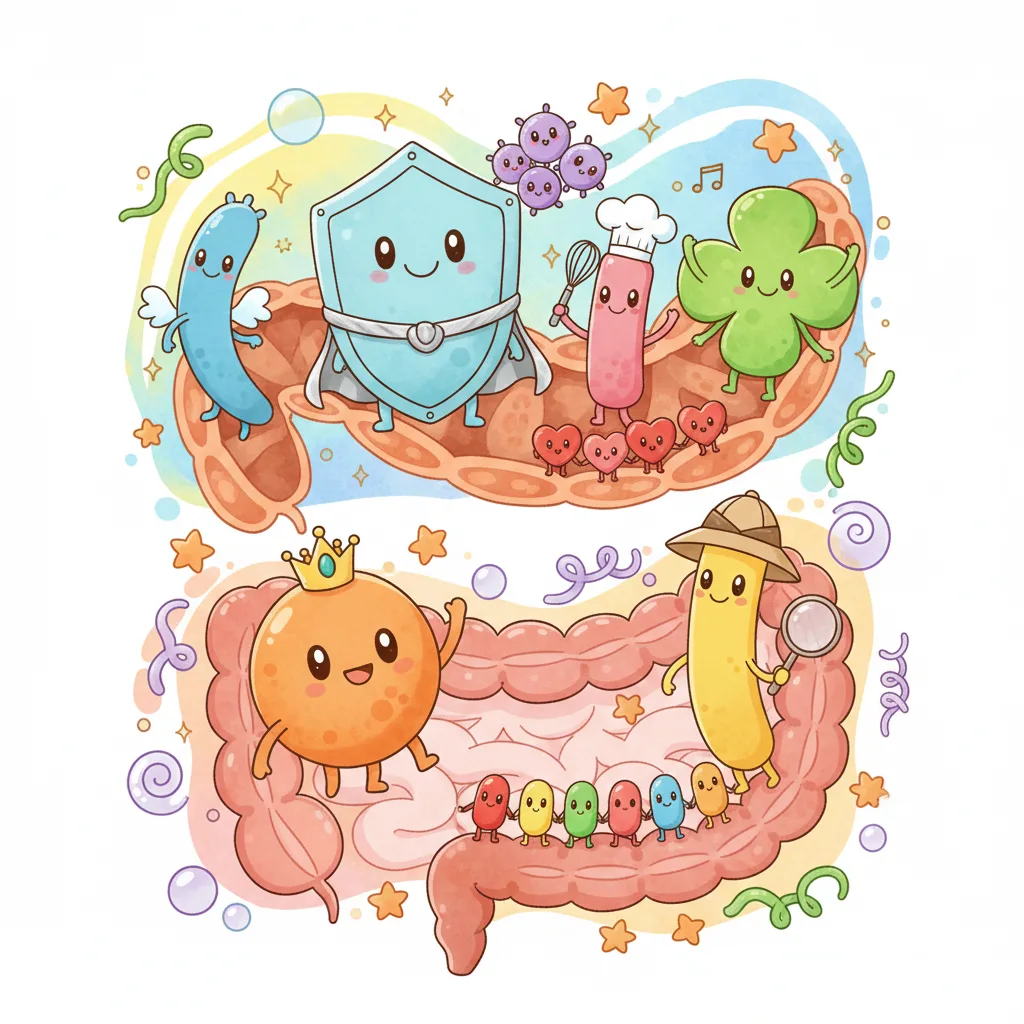 figuras divertidas e coloridas das bactérias.