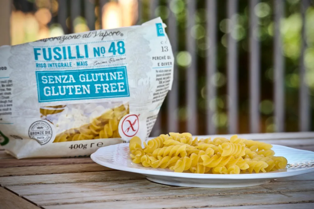 Macarrão fusilli sem glúten.