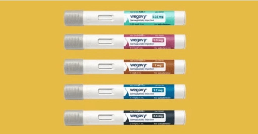 varias canetas GLP-1 WEGOVY.