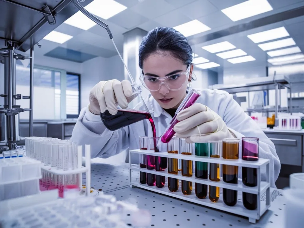 cientista pesquisando vacinas em um laboratório.