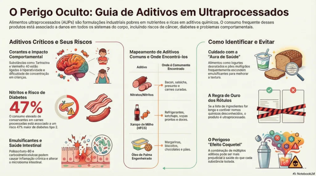 infográfico dos alimentos ultraprocessados.