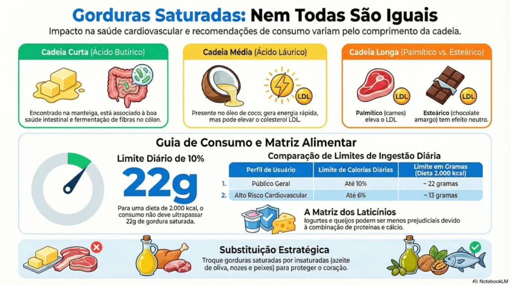 Infográfico gorduras saturadas.