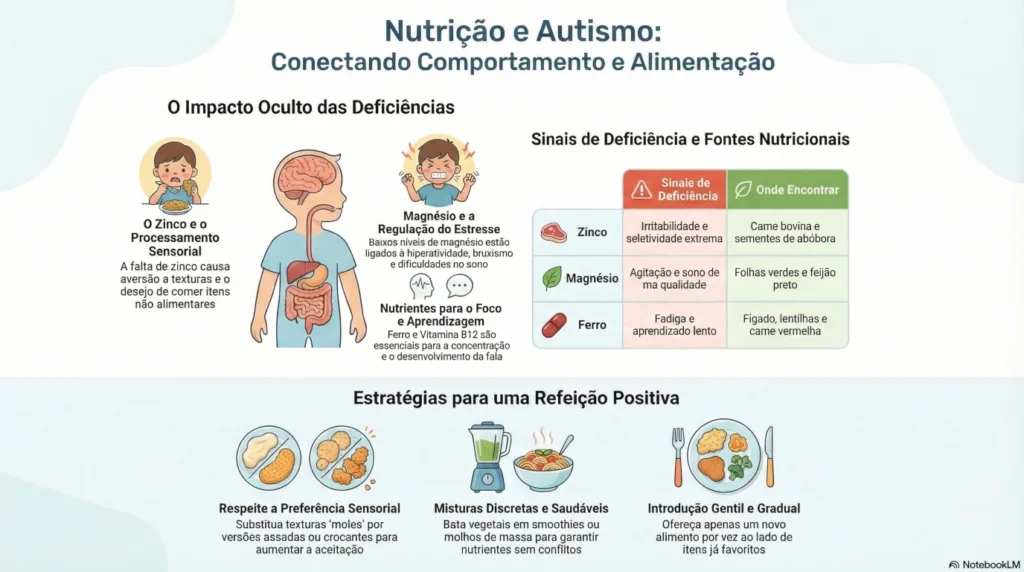 infográfico sobre  nutrição para autistas.