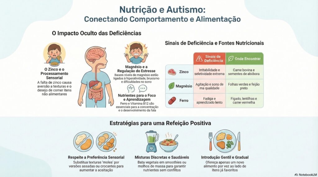 infográfico sobre nutrição para autistas.